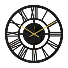 12Inch Acrylic Round Wall Clock Silent Non-Ticking Decorative for Home Black CC314