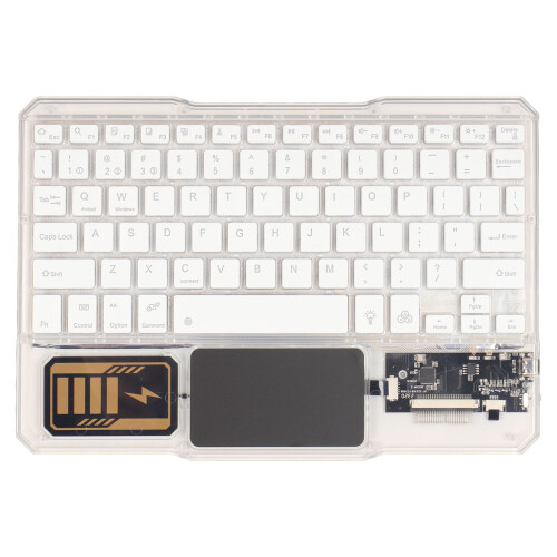Rechargeable Bluetooth Keyboard For Mac Windows Android Ultra Slim Touchpad Wireless Keyboard Multi Device Connection Built In Touchpad With Rgb 2
