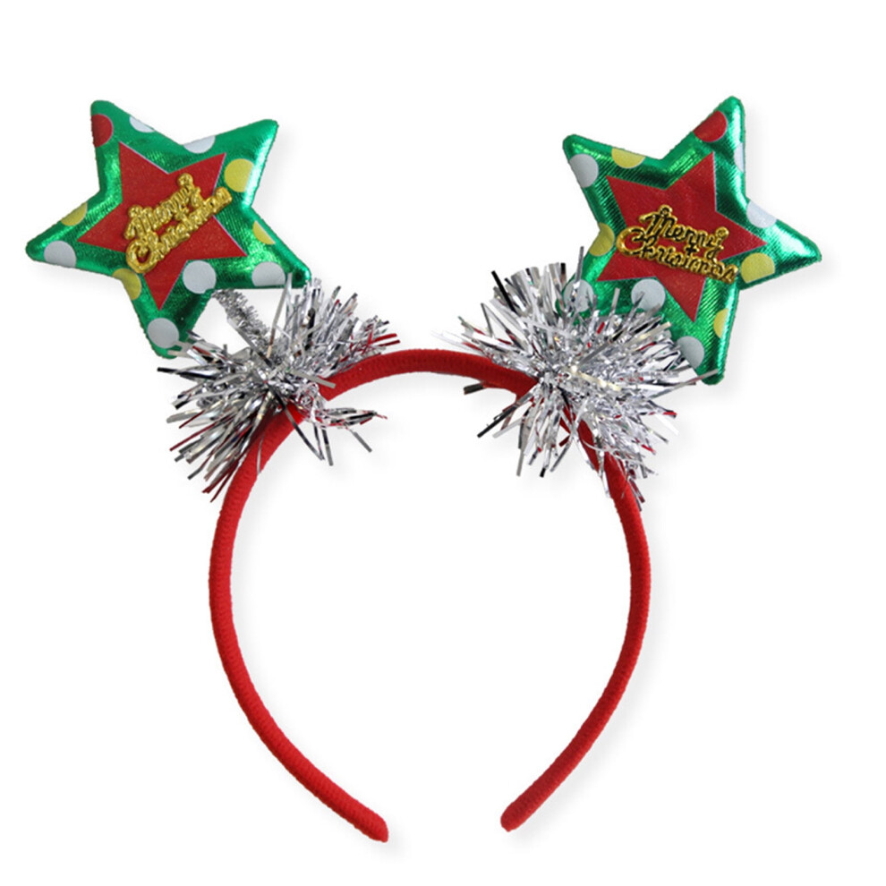 Unisex Sparkling Christmas Hairband Nonslip Star/Tree Hair Styling Accessory For Seasonal Festival Celebration Party Gathering