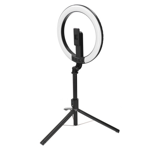 Adjustable Color Temperature Dimmable LED Lighting10Inch RGB Fill Light Foldable Design Ultra-Sturdy Tripod Wireless Remote Control USB Powered 1