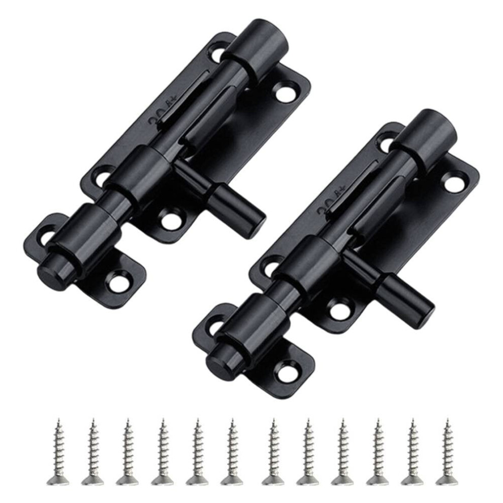 Stainless Steel Sliding Latch Lock With Screws 2 Pcs 913211591192