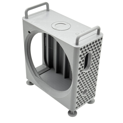 Mini Chassis for Mac Mini M4/M4 Pro 2024, 3D Printed Vertical Computer Case Protective Chassis Dustproof Bracket Storage Stand DIY PC Part