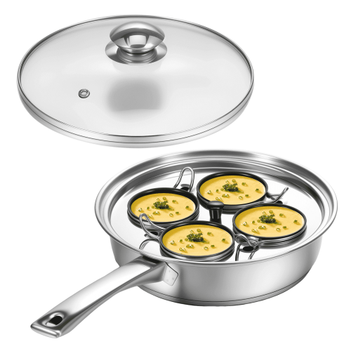 4-Cup Stainless Steel Egg Poacher Pan