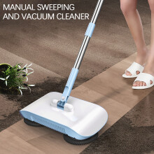 XiYing Manual Push Broom, 3-in-1 Dry/Wet Mop for Hard Floors, Stainless Steel Handle, 40.15", Includes 3 Microfiber Cloths (12.99"x6.41")