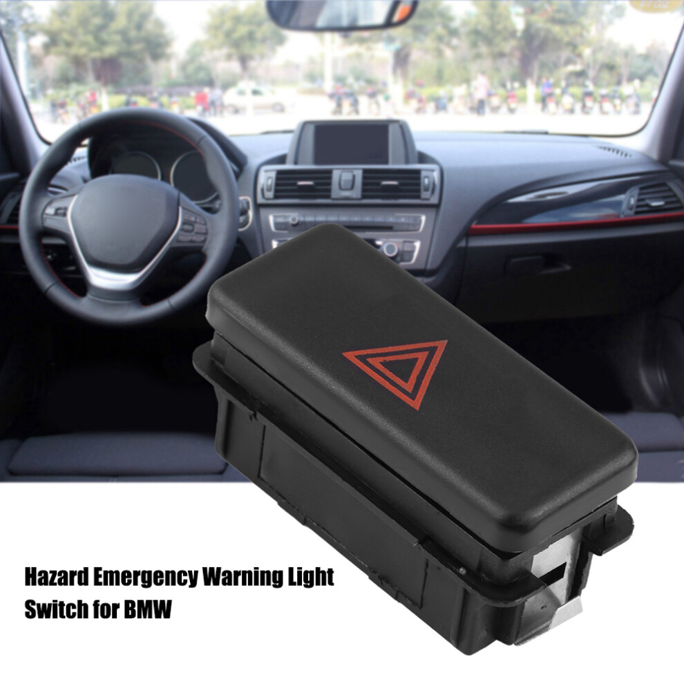 Hazard Emergency Warning Switch For Bmw 61311374220, Durable Abs, High Sensitivity Light 7891393121914