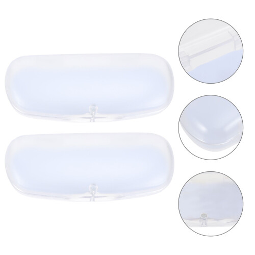 Portable Glasses Case Clear PVC 2 Pieces