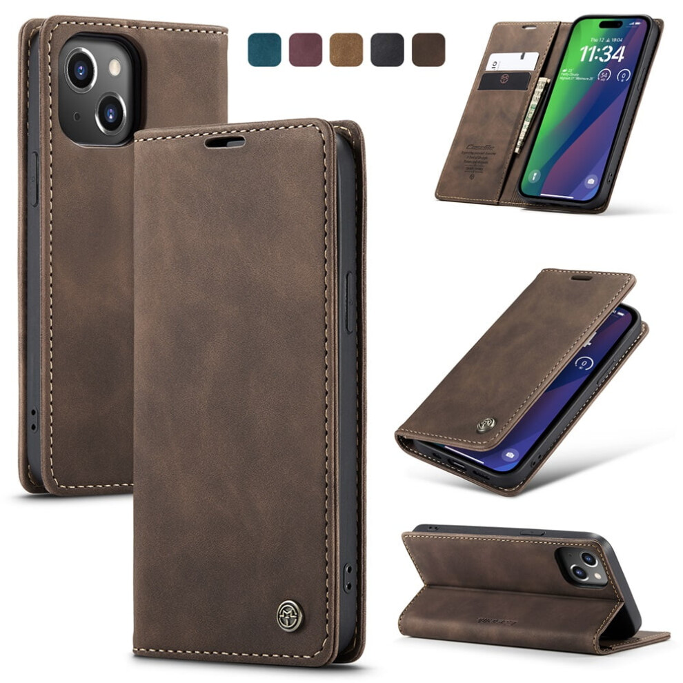 Caseme Leather Flip Wallet Case For Iphone 15 Â Magnetic, 975221428974