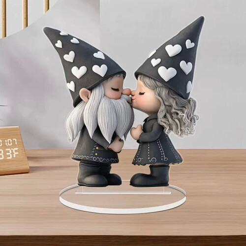 Gnome Elf Acrylic Table Decoration for Valentine's Day