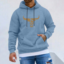 Herren-Hoodie mit Stierkopfmotiv, Langarm-Sweatshirt, Größen XS-4XL