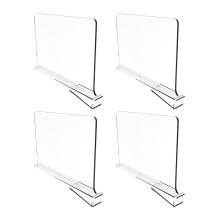 Artful Closet Organizers, Clear Shelf Separators, Acrylic Shelf Dividers, Multifunctional Storage Solutions, Hassle-Free No Tool Installation