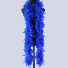 200cm Large Simulation Feather Strips, Feather Scarves for Wedding Decorations, DIY Bouquet Packaging Costume, 1 Piece,Dark Blue