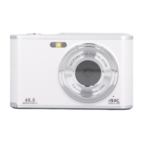 48MP Digital Point And Shoot Camera, 4K Vlogging Mode Auto Focus Dual Lens Anti Shake Compact Camera With16X Zoom Webcam Function Pause Support For 1