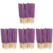 120St Lichtgewicht Violet Bamboe Lollipop- En Fruitstokjes Feest