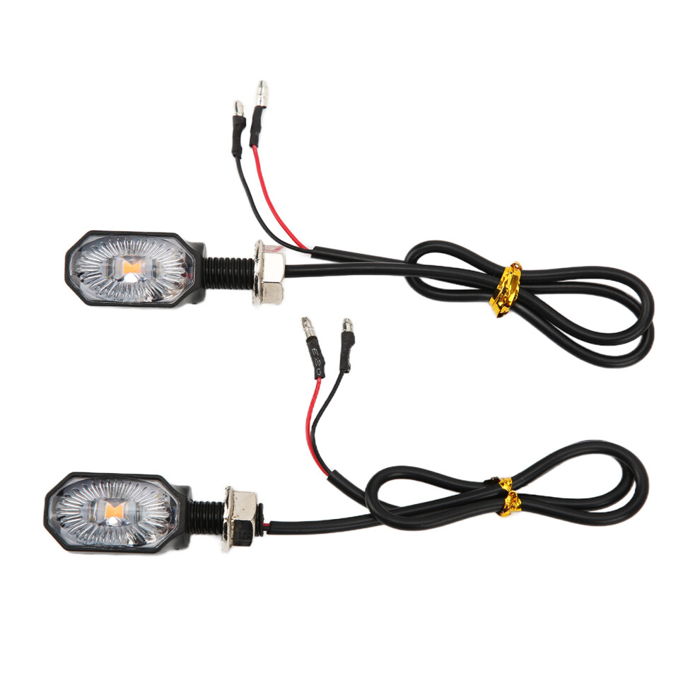 Lamp For Motorbike Universal12v Mini Oval Led Turn Signals Motorcycle Turn Indicator Blinker Indicator, Cool Appearance Design Durable Amber/Light 9071309599770