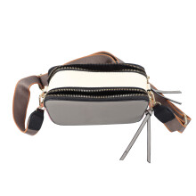 Donna Borsa a spalla in PU grigia piccola a tracolla 20x12x8cm
