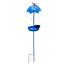 Stainless Steel Solar Bird Bath, Outdoor Garden Decor With Dragonfly Embellishments, Waterproof Crystal Raindrop Accents, Energy Saving Light, Easy