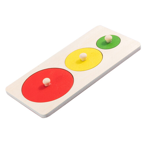 Safe Wood Round Shape Sorting Puzzle for Toddlers
