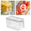 Crisp Vegetable Storage Bin Stackable Lettuce Container With Ventilation System Durable Handles Filterable Partition Refrigerator Organizer Boxes For 7
