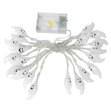 Decorațiuni de Halloween pentru interior, lumini cu șir de Halloween, șir de lămpi cu 20 de lumini, lumini fantomă alimentate cu baterii, pentru