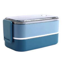Materiales seguros y libres de BPA aptos para uso alimentario, fiambrera de doble capa para uso diario, recipientes portátiles para el almuerzo con