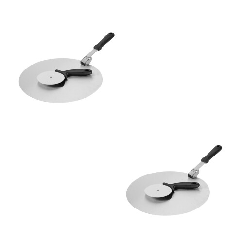2Ensembles Pelles À Pizza Métalliques Pour Four Coupe-Pizza