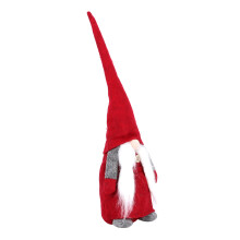 Julebordspynt til kaminhylde, bøjelig rød hat til julegnomeplys, håndlavede tomte-ornamenter