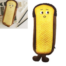 Cute Toast Plush Pencil Case, Large Capacity, Personalized Pen Pouch for Students
