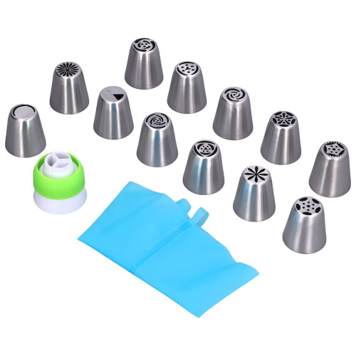 Russian Icing Nozzle Tools, Easy Cleaning: Smoothing Surfaces, Cake Decorating Tool Multipacks, Simple Operation: Easy to Squeeze, Use, Operate, Wide 1
