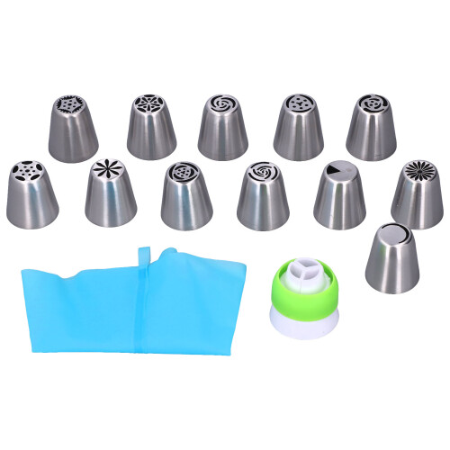 Russian Icing Nozzle Tools, Easy Cleaning: Smoothing Surfaces, Cake Decorating Tool Multipacks, Simple Operation: Easy to Squeeze, Use, Operate, Wide 2