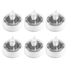 6PCS Solar Candle Light Waterproof Flameless Outdoor Get-Together Candle Light Garden Patio Candle Decorative Light