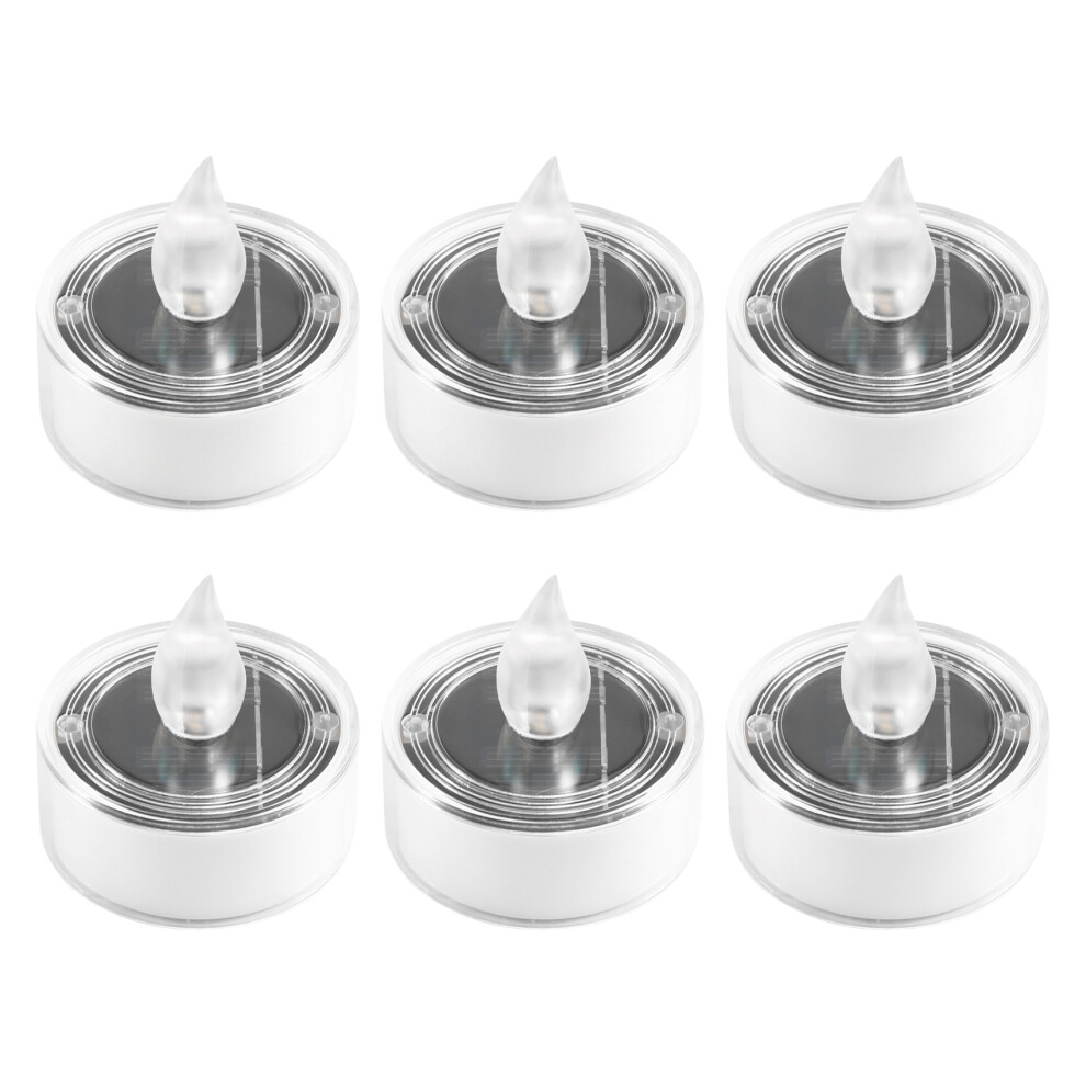 6Pcs Solar Candle Light Waterproof Flameless Outdoor Get-Together Candle Light Garden Patio Candle Decorative Light 4712817856843
