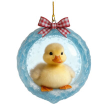 Waldtier-Eichel-Ornamente – Gemütliche Weihnachts-Eishöhlen-Dekoration, personalisiertes Hängeornament mit Tannenzapfen und Wald-Schneewesen