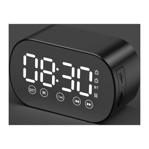 Ψηφιακό Ξυπνητήρι LED με Ηχείο Bluetooth, Ραδιόφωνο FM & Καθρέφτη – Δυνατός Ξυπνητήρι
