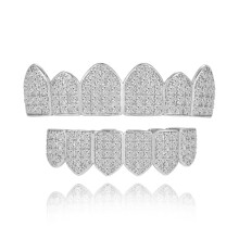 Grillz 14K gold-plated teeth caps set for men, 6-8 teeth