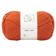 Hilo tejido a mano n. 2 naranja-rojo, 1 unidad = 100 g. Hilo de algodón tejido a mano, hilo de ganchillo suave para tejer a mano, suéteres