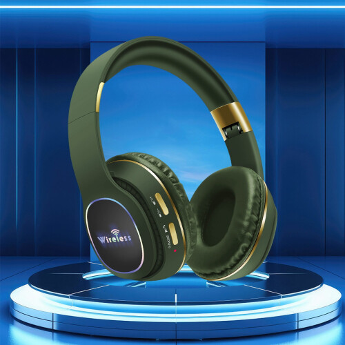 Ασύρματα ακουστικά Bluetooth με φώτα LED Υπογούφερ για κινητά, παιχνίδια στον