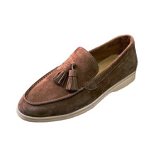 Willtoo Wildleder-Loafer für Damen, bequeme Slipper aus Leder, ideal zum Autofahren, für elegante Anlässe und Büro, auch in der Farbe Braun