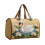 Bolsa de viagem acolchoada, bolsa de viagem retrô feita à mão para o dia a dia, bolsa de lona divertida para compras e trabalho (16*8*8 polegadas, 1