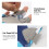 Microfiber Leather Gloves 40g, Blue/Gray, M/L/XL 2