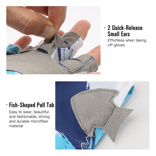 Microfiber Leather Gloves 40g, Blue/Gray, M/L/XL 1