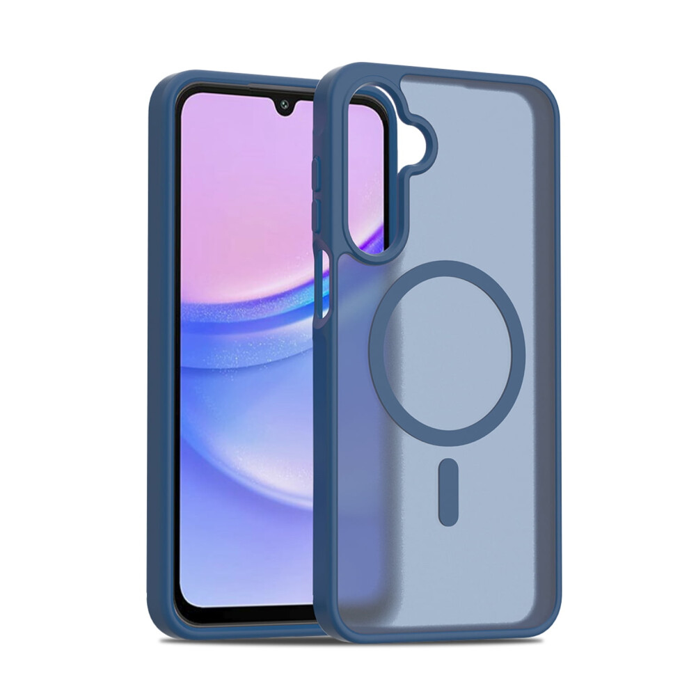 Magnetic Phone Case For Galaxy A36 5G, Magsafe-Compatible, Slim Translucent Frosted Shockproof Bumper Cover – Blue 9482726166122