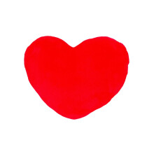 Cuscino a forma di cuore in pelliccia di coniglio, morbido e soffice, 33x25 cm