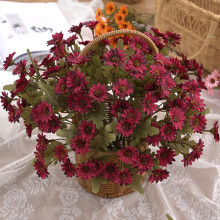 2 bouquet di camomilla artificiale e mini orchidee, fiori artificiali sfusi per bouquet da sposa fai da te, centrotavola, vasi e decorazioni per la