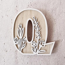 26 letters wanddecoratie, 12,6 cm (4,97 inch) beschilderbare houten letters voor bruiloften, feesten, huis en knutselprojecten – compatibel met Q