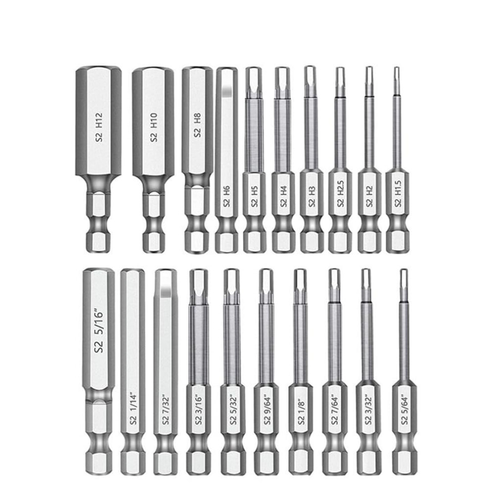 Hex Allen Wrench Screwdriver Drill Bit Set 20Pcs For Power Screwdriver Drill Impact Driver Toolkit 9482726168706