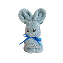 Serviette à main motif lapin 35,5 x 74 cm, douce et ultra-absorbante, gant de toilette décoratif et mignon pour la salle de bain, la cuisine et les