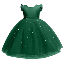 Småbørnspiger Tutu Sommerkjole Flæseærmer Fødselsdagsfestkjoler Børn Prinsesse Kommunionskjole Brudepige Bryllup Gallakjole 8-9 år