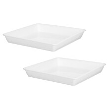 2Pièces Base De Pot Carrée Plastique Anti-Basculement