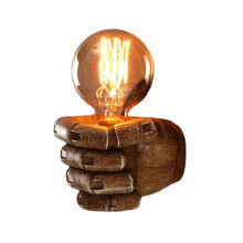 Nordic Retro Resin Wall Lamp Right Hand Fist Sconces Wall Fixture Home Decor Light Restaurant Bar Decoration Right Hand