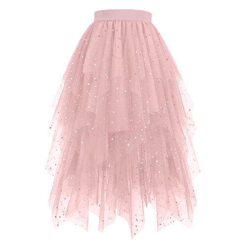 Φούστα με πούλιες για γυναίκες Midi Long Tulle Φούστες με φαρδιά τούλινα τούλινα ρούχα